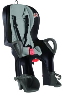 Ok Baby Kindersitz 10+ schwarz mit grauem Polster Montage hinten mit Halteblock 