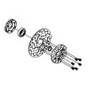 THULE Bremsscheibe inkl. Lager/Feststellbremsaufnahme (Disc Brake Rotor Assembly Kit) SPORT, ab 2017
