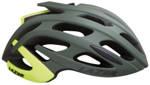 LAZER Unisex Road Blade+ Helm matte dark green flash yellow S