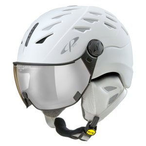 CP Ski CUMA Cashmere Helmet snowwhite soft touch / Visor Nr.23 L
