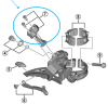 Shimano Anschlagschrauben FD-M9025 mit Platte M4 x 8.5 mm 