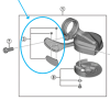 Shimano Abdeckung SL-M9100 links & Schrauben 