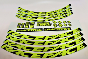 Race Face Decal Kit Next R 31/ARC 30HD/ARC & AR 31-35 one size neon yellow