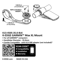 K-Edge K-EDGE GARMIN MAX XL Mount 35.0mm one size black