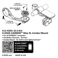 K-Edge K-EDGE GARMIN MAX XL Combo Mount 35.0mm one size black